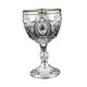 thumbnail image 5 of agua retro en relieve, pequeña para beber, decoración con diamantes imitación, mini cáliz decorativo, vino para cocina, hogar y Plata, 5 of 8