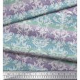 thumbnail image 3 of Soimoi Poly Georgette Fabric Stripe & Ogee Damask Print Fabric by the Yard 42 Inch Wide, 3 of 3