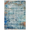 thumbnail image 2 of HR Abstract Area Rug - Non-Slip Rubber Backing, Polyester, Flat Turquoise, Red,Multi-Color - Add Modern Elegance to Your Space with a Stunning Printed Design, 2 of 6