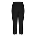 thumbnail image 4 of Jsaierl Capri Leggings for Women Plus Size High Waist Capri Shorts Petite Silm Fit Cotton Skimmer Capris Sports Solid Color Athletic Capris Womens Plus Size Capris, 4 of 6