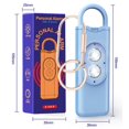 thumbnail image 3 of Alarma personal fuerte 130dB sirena y doble luz LED intermitente con llavero de cobre, 3 of 11