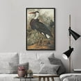 thumbnail image 3 of PixonSign Framed Canvas Print Wall Art Fine Art Tropical Swamp Heron Bird Nature Wilderness Illustrations Modern Art Botanical Floral Farmhouse/Country Relax/Calm/Cozy - 16"x24" Black, 3 of 5