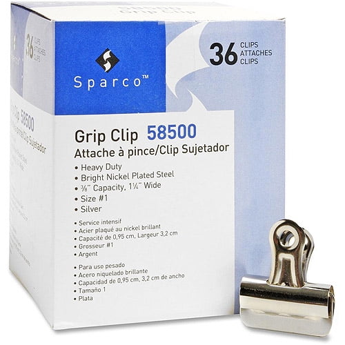 22mm Office Supplies 7/8 Inch 36 Pack Small Metal Bulldog/Hinge Paper Clip