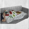 thumbnail image 6 of Taco Soft Flannel Fleece Throw Blanket, Vegan Snacks with Mexican Wheat Tortilla Lettuce Tomato Fast Food Menu, Cozy Plush for Indoor and Outdoor Use, 70" x 90", Lime Green Sand Brown, by Ambesonne, 6 of 6