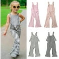 thumbnail image 2 of Kiapeise Summer Toddler Girls Sleeveless Jumpsuit Stripes Print Pants, 2 of 6