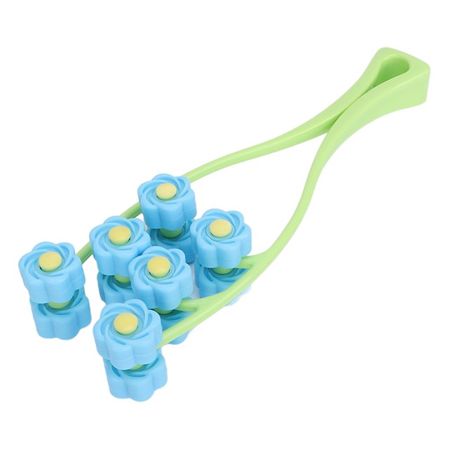 Rouleau Facial Multiple Rouleaux Particules V Rouleaux Faciaux Poignée Confortable Rouleaux Multiples Masseur Facial en V pour Femmes Filles