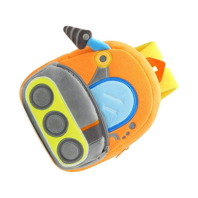 Xingzhi Plush Children Backpack Portable Cute Unisex Automotive Pattern Large Capacity Book Snack Student Bag Birthday Gift Type 2