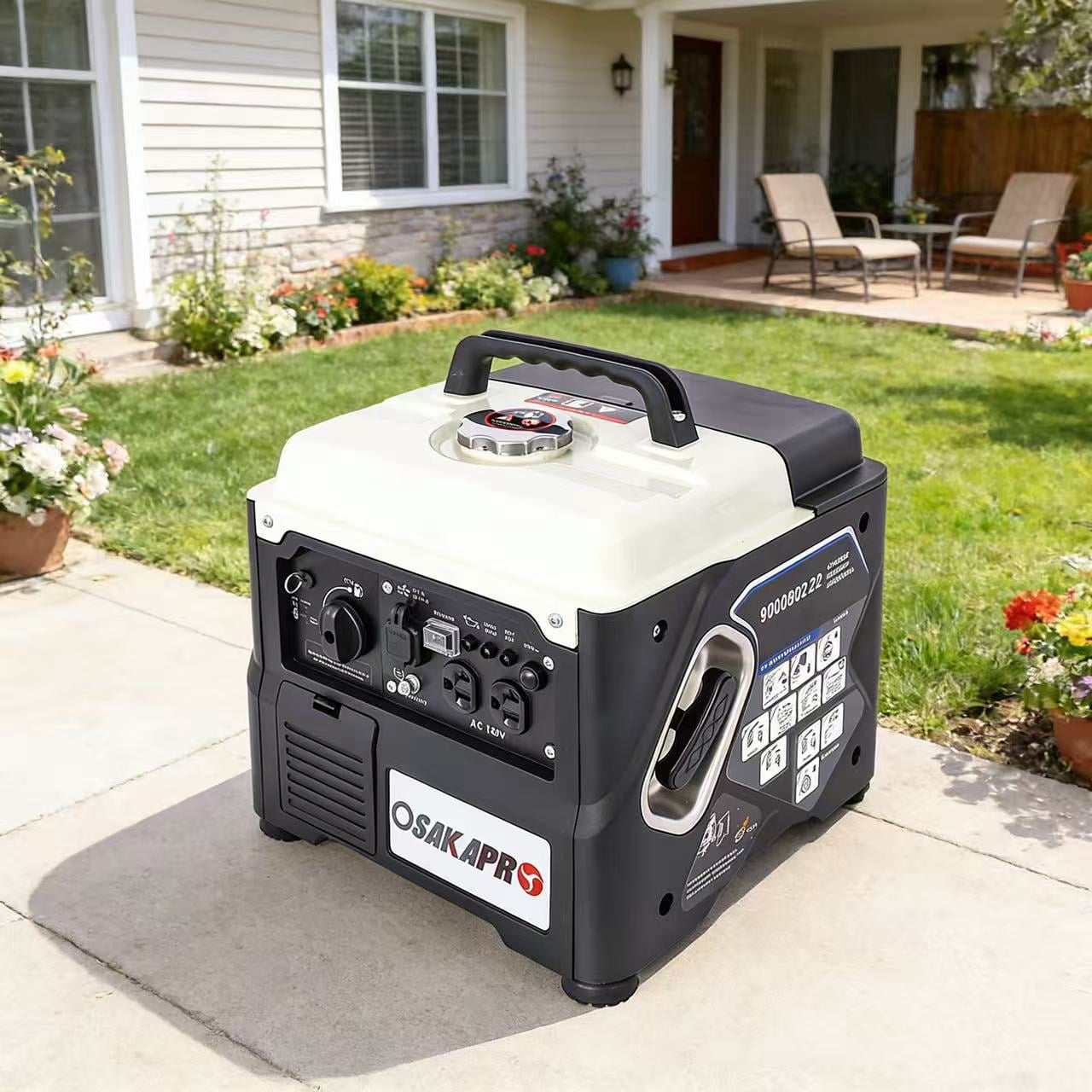 Portable Inverter Generator 1200W Ultra Quiet Gas Powered, EPA Compliant Eco-Mode Lightweight Generator for Home Backup Emergency Camping Tailgating