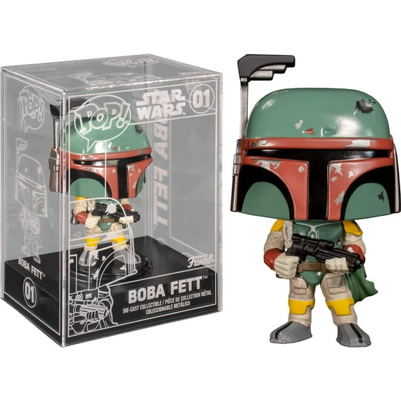 Funko Die-Cast Pop! Star Wars Collectible Male Doll Boba Fett Bobblehead, 18 lb