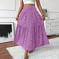 thumbnail image 3 of HomeGardon Maxi Skirts for Women Fashion Women Casual Summer Print Elastic Waist Ankle Skirt,S-XL, 3 of 6