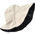thumbnail image 4 of CoCopeaunts Wide Brim Bucket Hat Casual Summer Anti-Ultraviolet Women's Bucket Cap Foldable Female Fisherman Hat Windproof Rope, 4 of 8