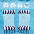 thumbnail image 2 of 2 Piezas Hamaca de Agua, 4 En 1 Colchoneta Inflable Plegable para Piscina, Salón Flotante, Juguetes Piscina Playa Verano (Fila Flotante de 2 Tubos C), 2 of 4