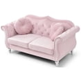 thumbnail image 5 of Glory Furniture Hollywood Loveseat in Pink Color, 5 of 6