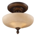 thumbnail image 1 of ElkGroup Restauration Internationale 3-Light Semi Flush en Bronze Doré, 1 of 1