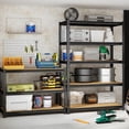 thumbnail image 7 of ZEUKMXOO 5 Tier Heavy Duty Shelving Unit , Adjustable Garage Storage Shelves for Organization, 2250LB Capacity Metal Rack for Garage, Closet, Pantry, Warehouse (60" H×28.5" W×11.8" D), 7 of 7