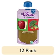 (12 pack) Plum Organics® Stage 2 Organic Baby Food Apple + Broccoli 4oz Pouch