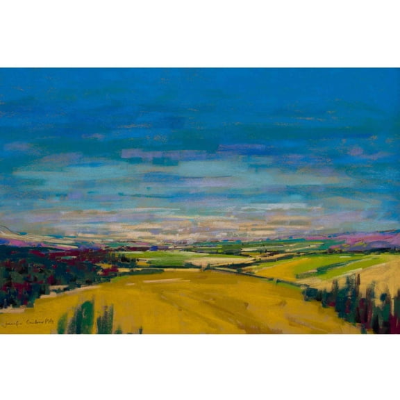 "Patchwork Fields XI" Painting Print on Wrapped Canvas
