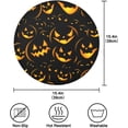 thumbnail image 4 of GZHJMY Halloween Pumpkin Round Placemats Set of 6, Non-Slip Table Mats Washable Heat Resistant Place Mats for Kitchen Dining Table Home Decor,15.4 Inch, 4 of 7