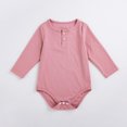 thumbnail image 2 of Gibobby Mamelucos para bebe niña Recién nacido bebé niños niñas manga larga sólido otoño primavera ropa recién nacida(Rosa, 12-18 Meses), 2 of 5