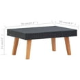 thumbnail image 1 of vidaXL 3-Seater Garden Sofa with Cushions Poly Rattan Black, 1 of 5