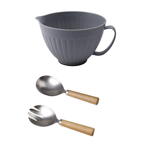 Food 2 Product Classification Large Capacity Bowl Minimalist Pointed PP Tableware Fork Spoon Baking And Mixing Bowl - Kitchen Accessory for Efficient Food Prep