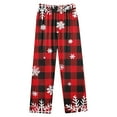 thumbnail image 3 of VBTAPA Christmas Pajama Sets for Women Long Sleeve Holiday Sleepwear Button Down Nightwear Soft Pj Loungewear with Pockets Xmas Gift 2024 Deals of the Day Wine M, 3 of 5