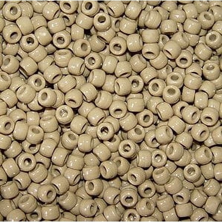 Jolly Store Crafts 9x6mm Tan Pony Beads, 500pc., Made in the USA
