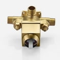 thumbnail image 3 of Sumerain Pressure Balance Shower Faucet Set Brushed Gold Finish, 8inch Square Rainfall Shower Head with Rough-In Valve Body and Trim, 3 of 8