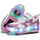 thumbnail image 2 of QOEUCME Zapatos con luz LED para principiantes con ruedas, patines para niños, patines brillantes, zapatos de skate, zapatos luminosos al aire libre para fiesta, cumpleaños, Navidad, el mejor regalo, 2 of 4
