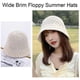 thumbnail image 3 of Wide Brim Floppy Summer Hats Folding Wide Brim Cap Sun Straw Beach Bucket Hat, 3 of 5
