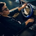 thumbnail image 2 of Reflective Leather Steering Wheel Cover,Universal Fit for Suvs,Sedans,Vans,Trucks(Blue), 2 of 8