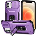 thumbnail image 1 of Funda para GANGXUN iPhone 12 Pro - Soporte metálico, Función magnética, Morado, 1 of 5