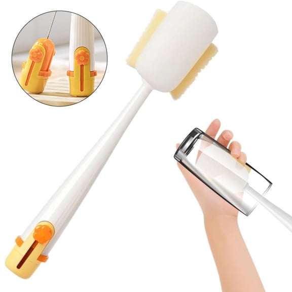 HandyHome Bottle Brush Crevice Cleaning Brush Bottle Brushes for Cleaning Water Bottle Brush with Straw Cleaner Water Bottle Cleaning Kit Straw Cleaner Brush Water Bottle Cleaning Brush White/12in