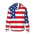 thumbnail image 2 of Picia America Flags3 Women's Men's UPF 50+ Sun Protection Hoodie Shirt Long Sleeve SPF Fishing Outdoor UV Hiking Lightweight Shirts-X-Large, 2 of 9