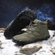 thumbnail image 3 of Botas con cordones para hombre y mujer botas de nieve ligeras con forro de piel de invierno a prueba de salpicaduras, 3 of 9