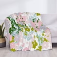 thumbnail image 6 of YFYANG Lightweight Warm Flannel Blanket, Pastel Watercolor Floral Doodle Throw Blanket for Bed, Sofa, Travel, Camping, 40"x30", 6 of 7