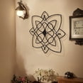 thumbnail image 3 of LENLN 23.2 Inch Metal Flower Wall Decor, Rustic Iron Floral Hanging Wall Art, Wall Sculpture Farmhouse Decoration for Living Room Bedroom Bathroom Entryway, 3 of 7