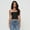 Black, variant on LYMAYTER‌ Women's ‌Lace Crop Tank Top‌ Color Block Y2K Scoop Neck Spaghetti Strap Camisole Fashion