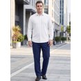 thumbnail image 2 of INSPIRE CHIC Men's Big & Tall Shirt Long Sleeve Button Down Casual Dress Shirts 2XL White, 2 of 5