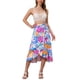thumbnail image 2 of Falda Tropical Floral con Volantes para Mujeres INSPIRE CHIC, con Nudo Autoadhesivo, Falda de Playa Hawaiana, Rosa XL, 2 of 6