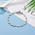 thumbnail image 2 of Stainless Steel Heart Chain Bracelet Steel Toggle Silver 7.5" Z163, 2 of 5