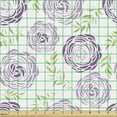 thumbnail image 2 of Ambesonne Floral Fabric by the Yard Upholstery, Top View Garden Elements, 10 Yards, Pale Mauve White, 2 of 5