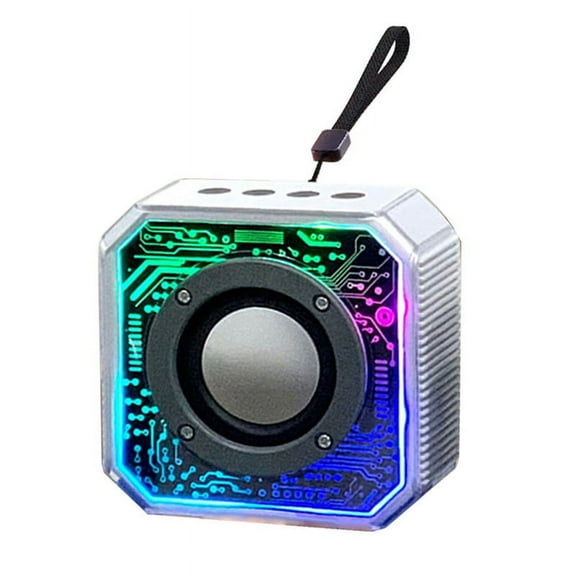 Transparent Mecha Bluetooth Speaker RGB Pickup Outdoor Portable Home Lantern Small Mini Speaker White