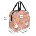 thumbnail image 2 of Yiaed Rabbit So Cute Print Insulated Lunch Bag Reusable Cute Tote Lunch Box, Leakproof Cooler Lunch Bags for Work Office Travel School Picnic, 2 of 5