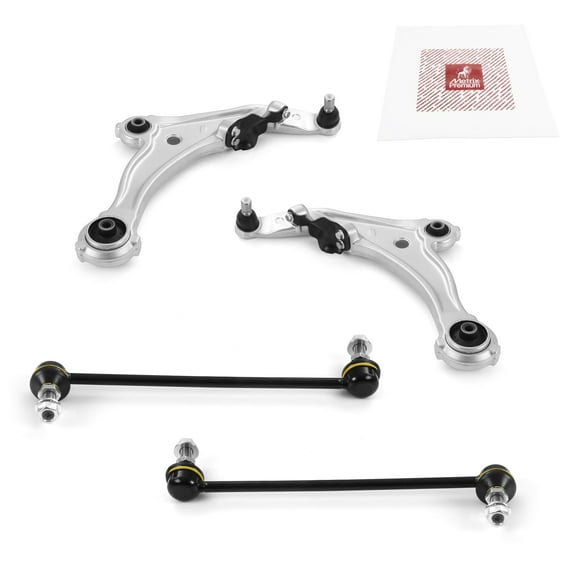 Metrix Premium Chassis Parts - 4 PC Front Lower Control Arm & Front Sway Bar Stabilizer End Link Kit Fits 15 Nissan Maxima (Mexico), 09-14 Maxima, RK622059, RK622054, K750268, K750267