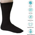 Creswell Soft 6 Pairs of Men's Black Diabetic Crew Socks 1315 King