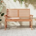thumbnail image 5 of Costway Patio Solid Wood Loveseat with Inclined Backrest & Slatted Seat Teak Painting, 5 of 10
