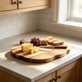 thumbnail image 5 of Solid Timber Cutting Board Timber Chopping Barrier with Serving Tray, Pumpkin Charcuterie Platter for Thanksgiving, Kitchen Counter Prep & Peach Display, 5 of 8