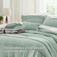 Cozy Comfort Sage Green Twin Comforter Set 3 Pieces Pinch Pleat Bed Set, Down Alternative