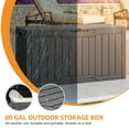thumbnail image 4 of Uforic Outdoor Waterproof 80 Gallon Resin Deck Box, Lockable,Dark Gray, 4 of 9
